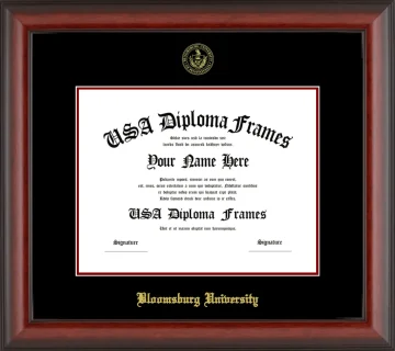 Bloomsburg University Diploma Frame – Cherry Matte – Black/Maroon Mat