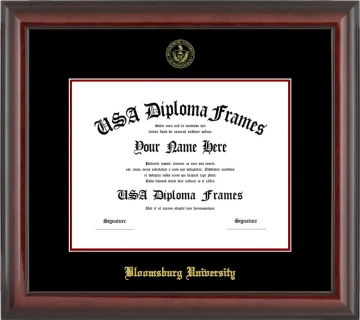 Bloomsburg University Diploma Frame – Cherry Glossy – Black/Maroon Mat