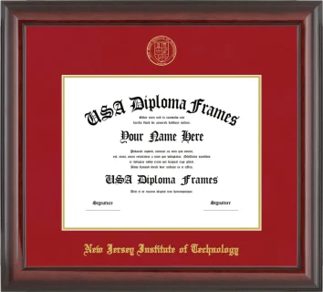 New Jersey Institute of Technology Bachelors Frame – Cherry Glossy – Crimson/Gold Mat