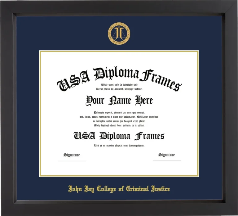 Bachelors Frame – Black Matte – Navy/Gold Mat - & Seal Gold