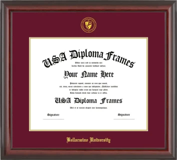 Diploma Frame – Cherry Glossy – Maroon/Gold Mat
