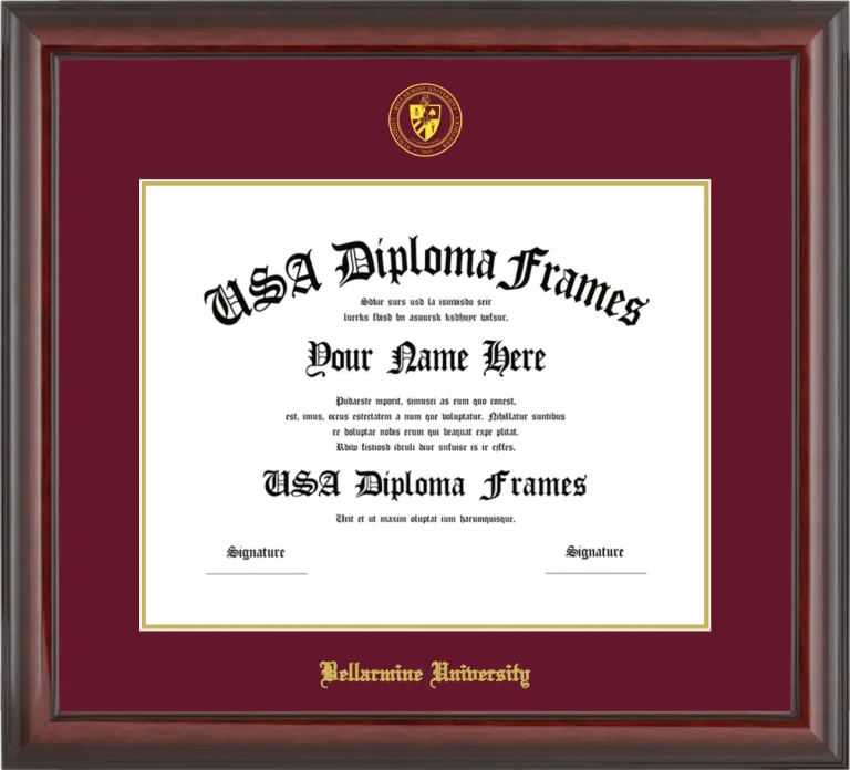 Diploma Frame – Cherry Glossy – Maroon/Gold Mat
