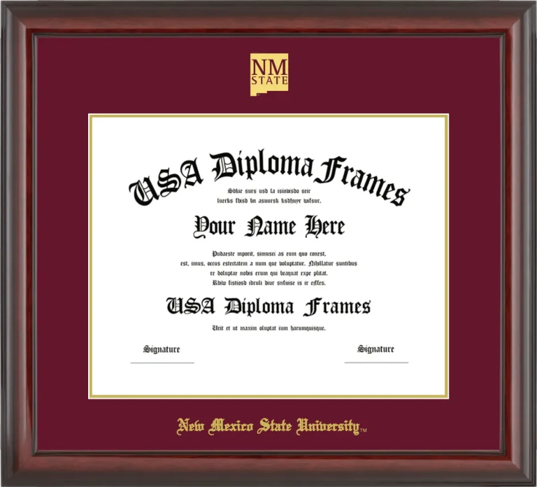 Diploma Frame – Cherry Glossy – Maroon/Gold Mat