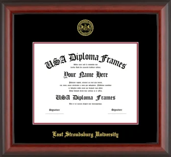 East Stroudsburg University of Pennsylvania Diploma Frame – Cherry Matte – Black/Crimson Mat