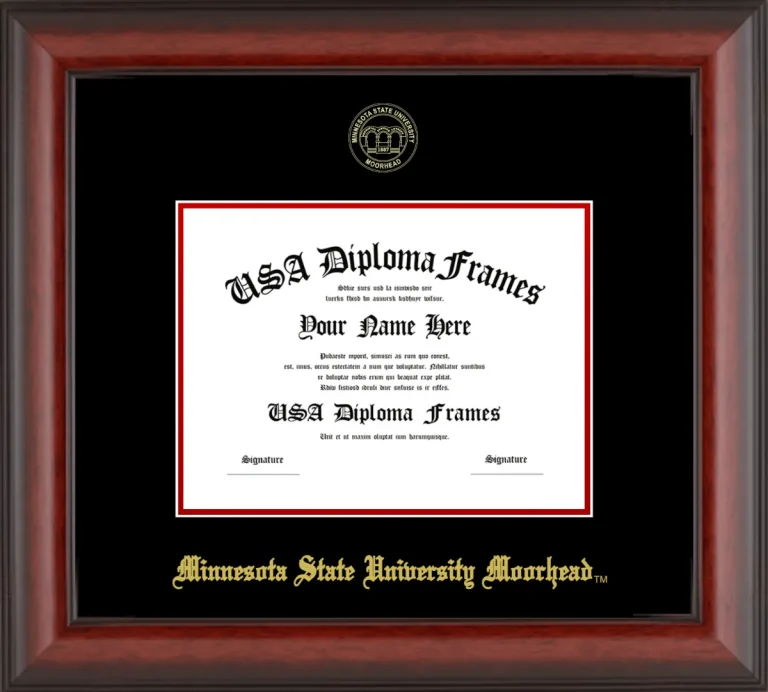 Minnesota State University Moorhead 6x8 Frame – Cherry Matte – Black/Red Mat