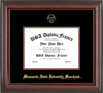 Minnesota State University Moorhead 6x8 Frame – Cherry Glossy – Black/Red Mat