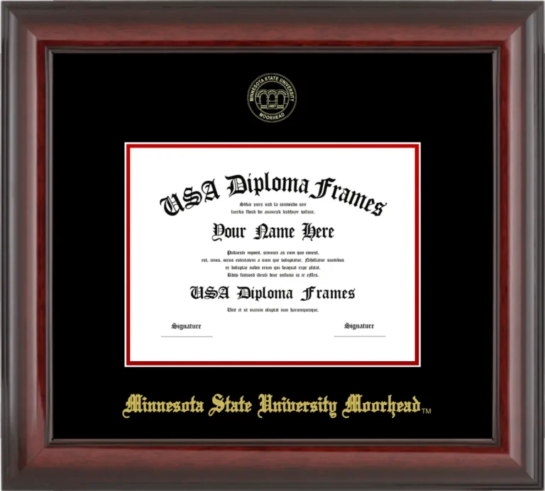 Minnesota State University Moorhead 6x8 Frame – Cherry Glossy – Black/Red Mat