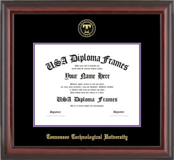 Diploma Frame – Cherry Glossy – Black/Purple Mat