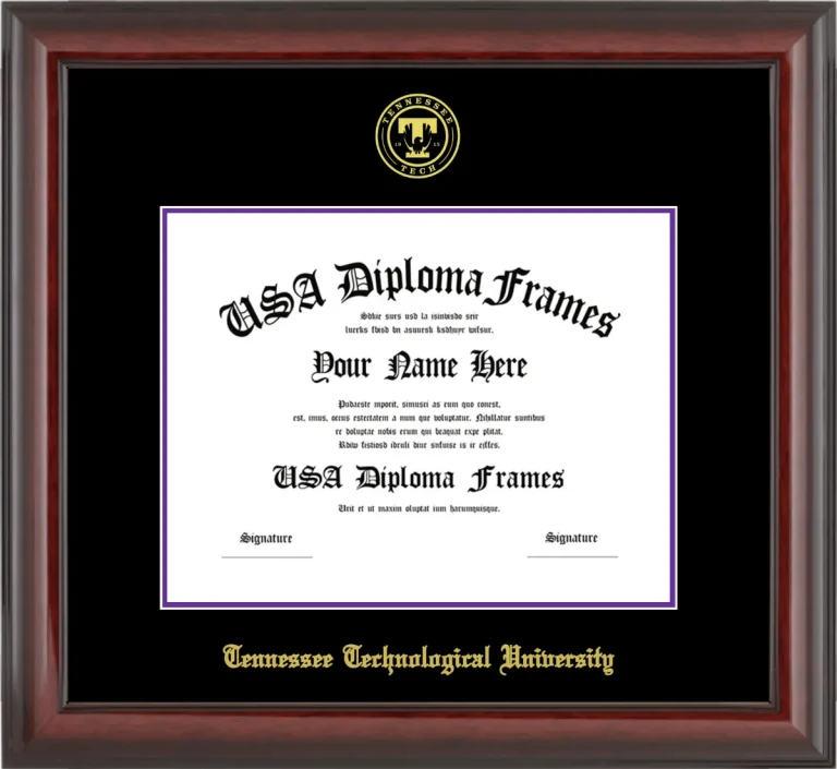 Diploma Frame – Cherry Glossy – Black/Purple Mat