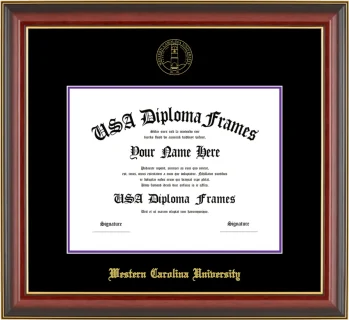 Bachelors Frame – Cherry Gold Trim – Black/Purple Mat