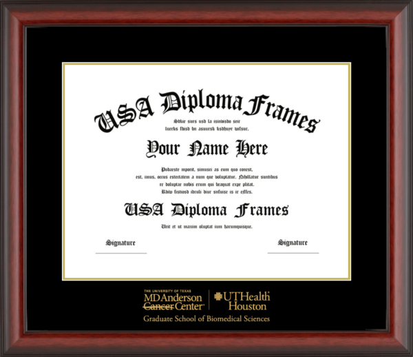 University of Texas HSC – GSBS Diploma Frame Starting at $139
